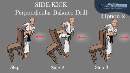 Side Kick - Perpendicular balance drill